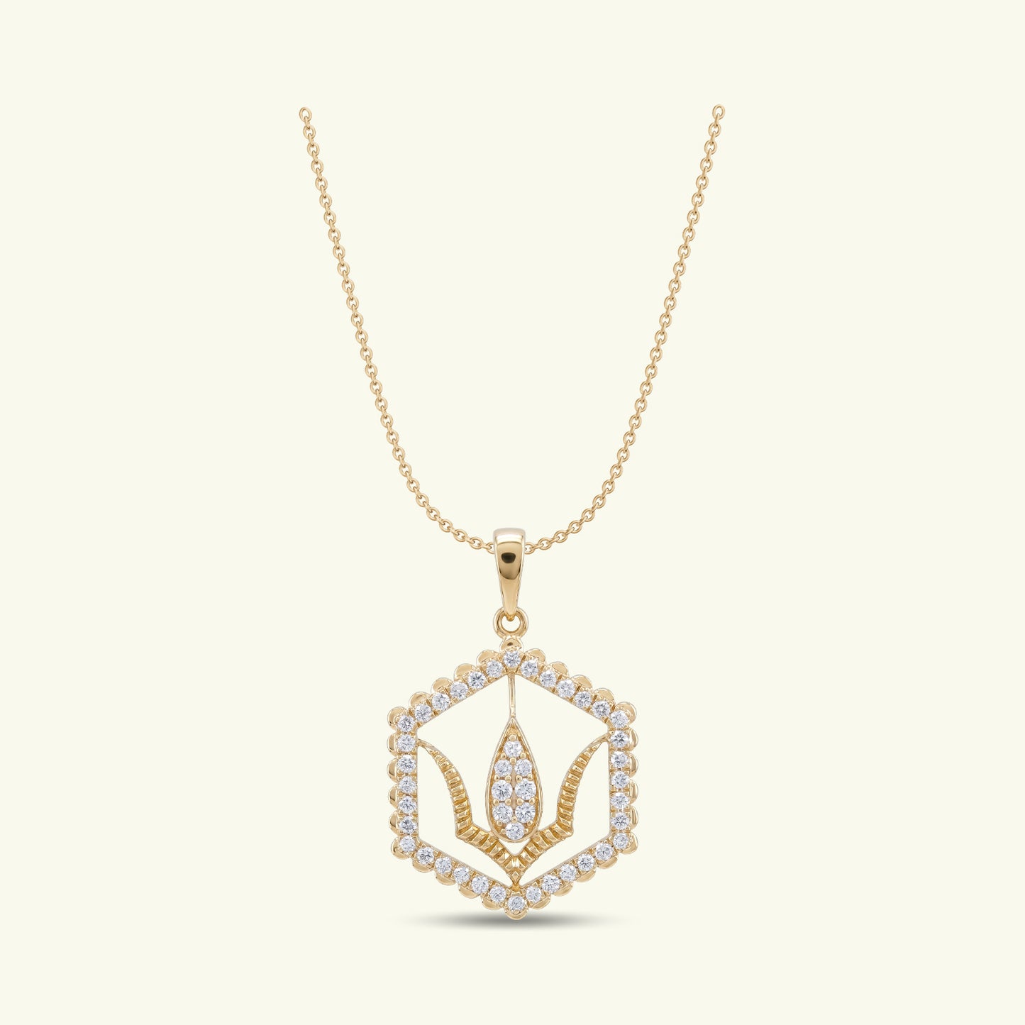 Dhyana Religious Diamond Pendant