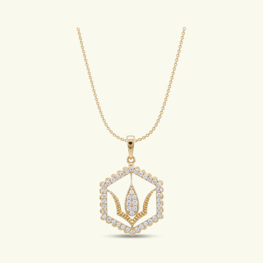Dhyana Religious Diamond Pendant