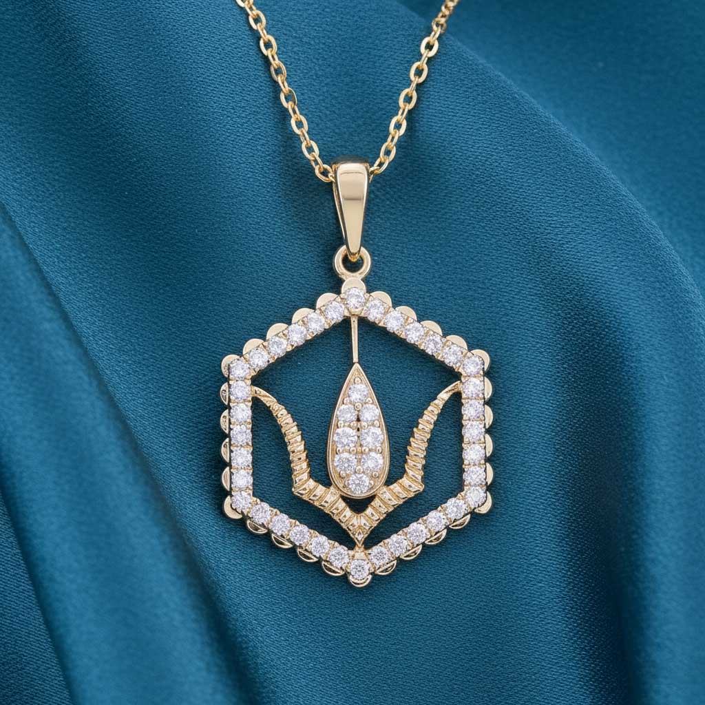 Dhyana Religious Diamond Pendant