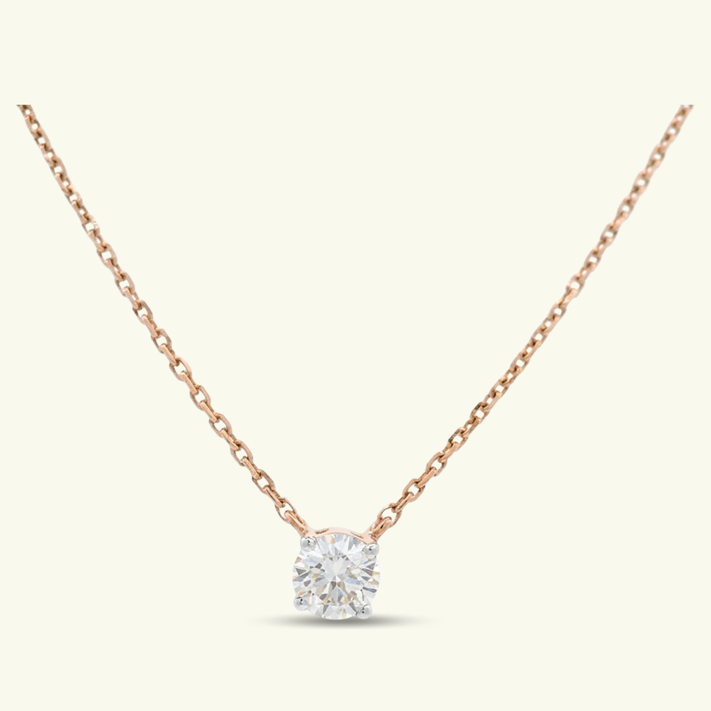 Selune Solitaire Diamond Pendant with chain