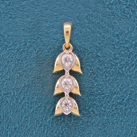 Selaira Three Stone Diamond Pendant