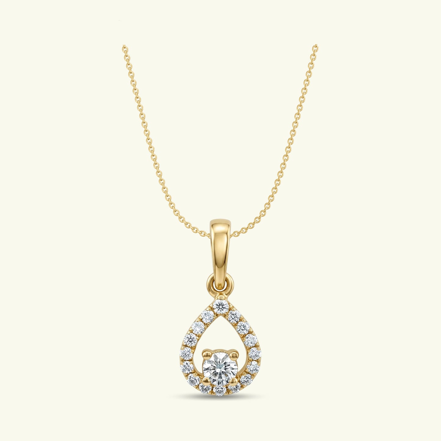 Aerith Solitaire Diamond Pendant