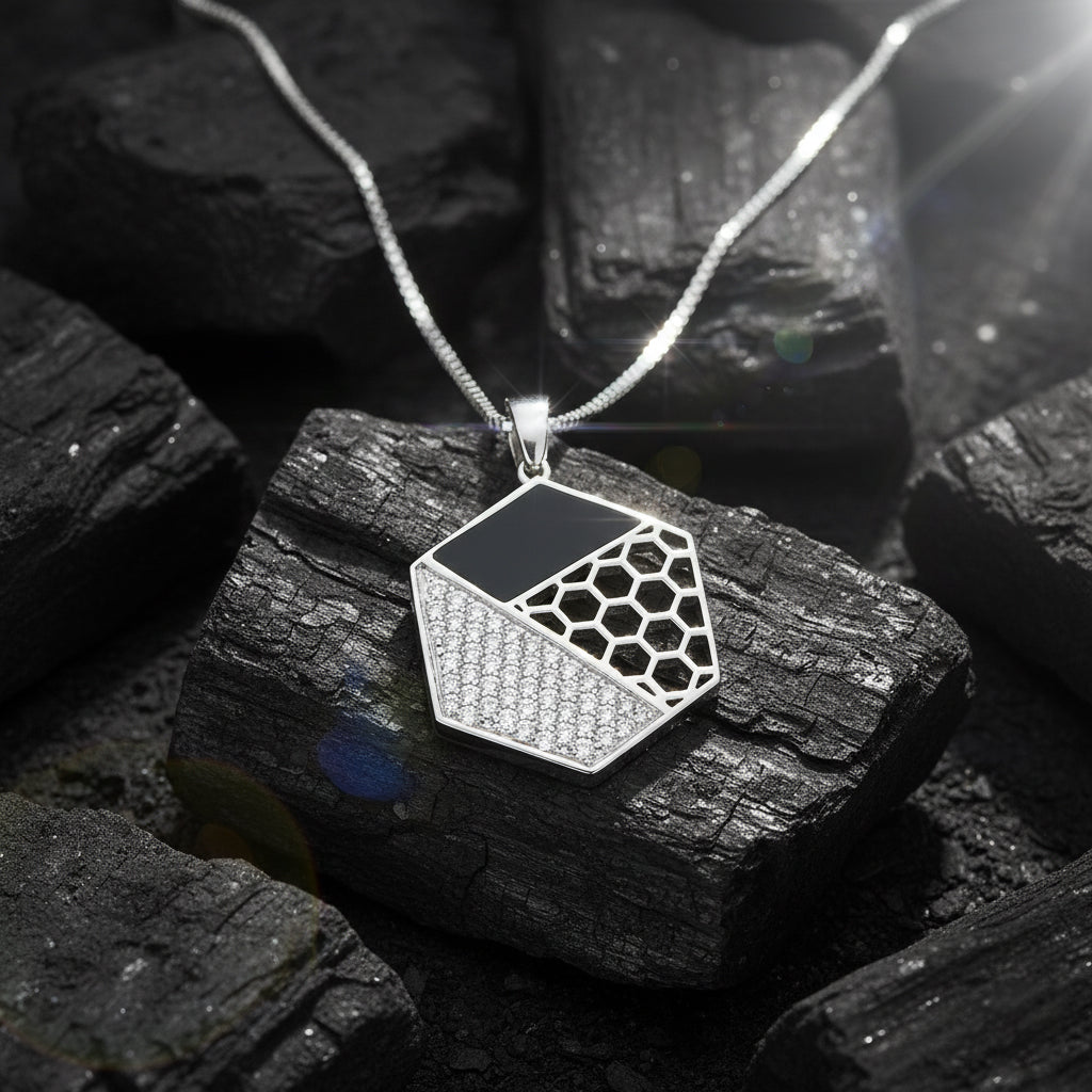 Caelum Modern Mens Diamond Pendant
