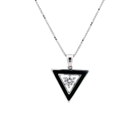 Evren Enamel Mens Diamond Pendant