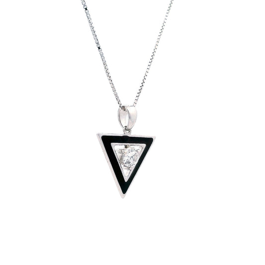 Evren Enamel Mens Diamond Pendant