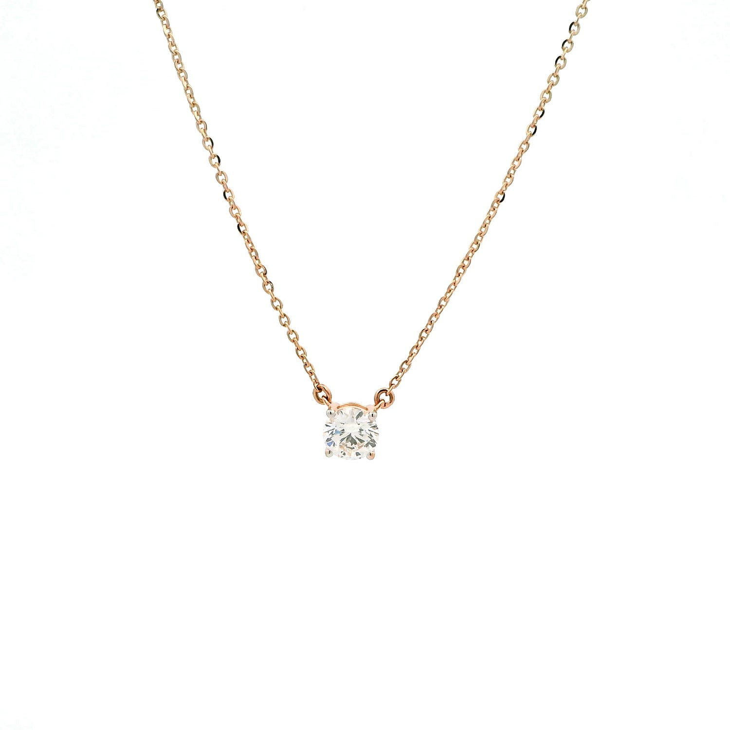 Liora Solitaire Diamond Pendant and Chain