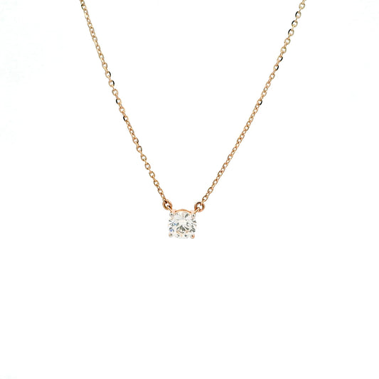 Liora Solitaire Diamond Pendant and Chain