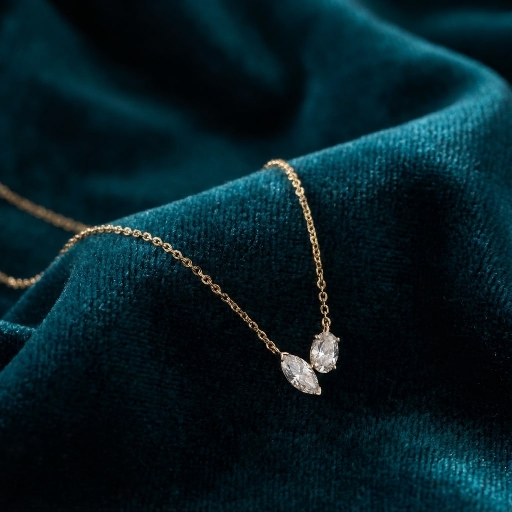 Thalira Arc Diamond Solitaire Pendant