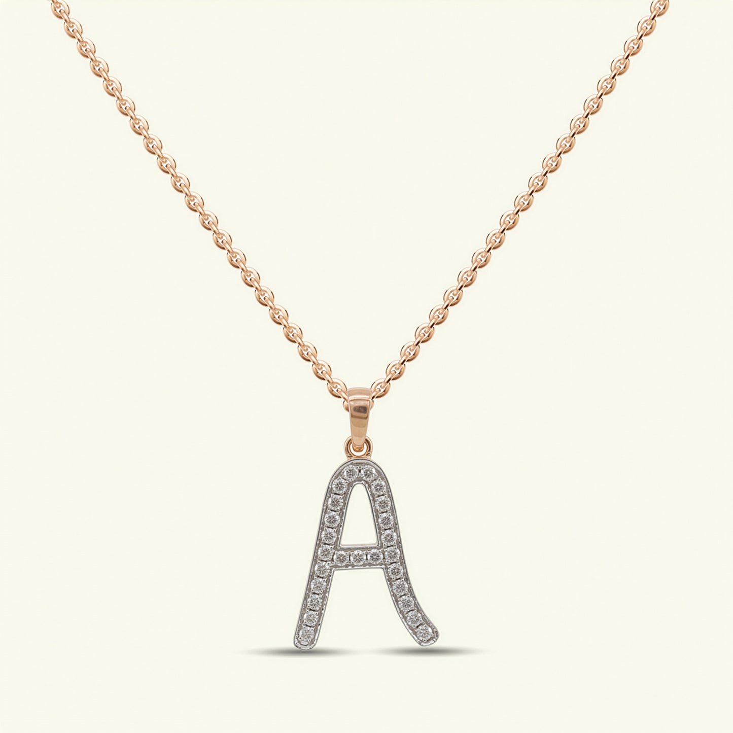 Alenya A Initial Diamond Pendant