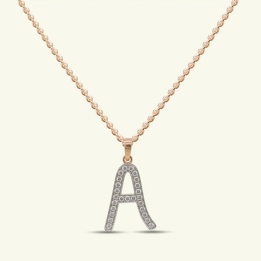Alenya A Initial Diamond Pendant