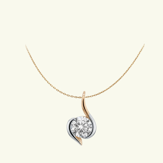 Cradle Solitaire Diamond Pendant