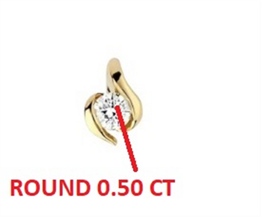 Cradle Solitaire Diamond Pendant