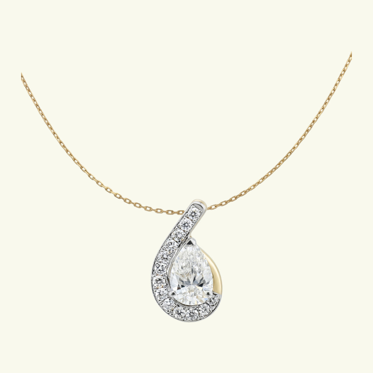 Dewline Solitaire Diamond Pendant