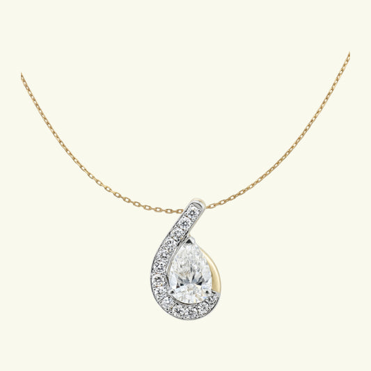Dewline Solitaire Diamond Pendant