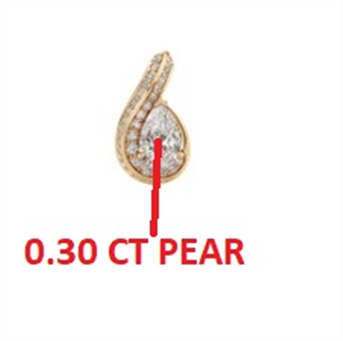 Dewline Solitaire Diamond Pendant