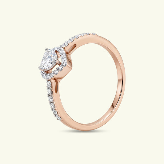 Zyra Halo Diamond Ring
