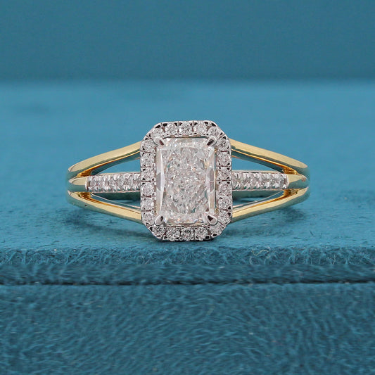 Calira Box Halo Diamond Ring