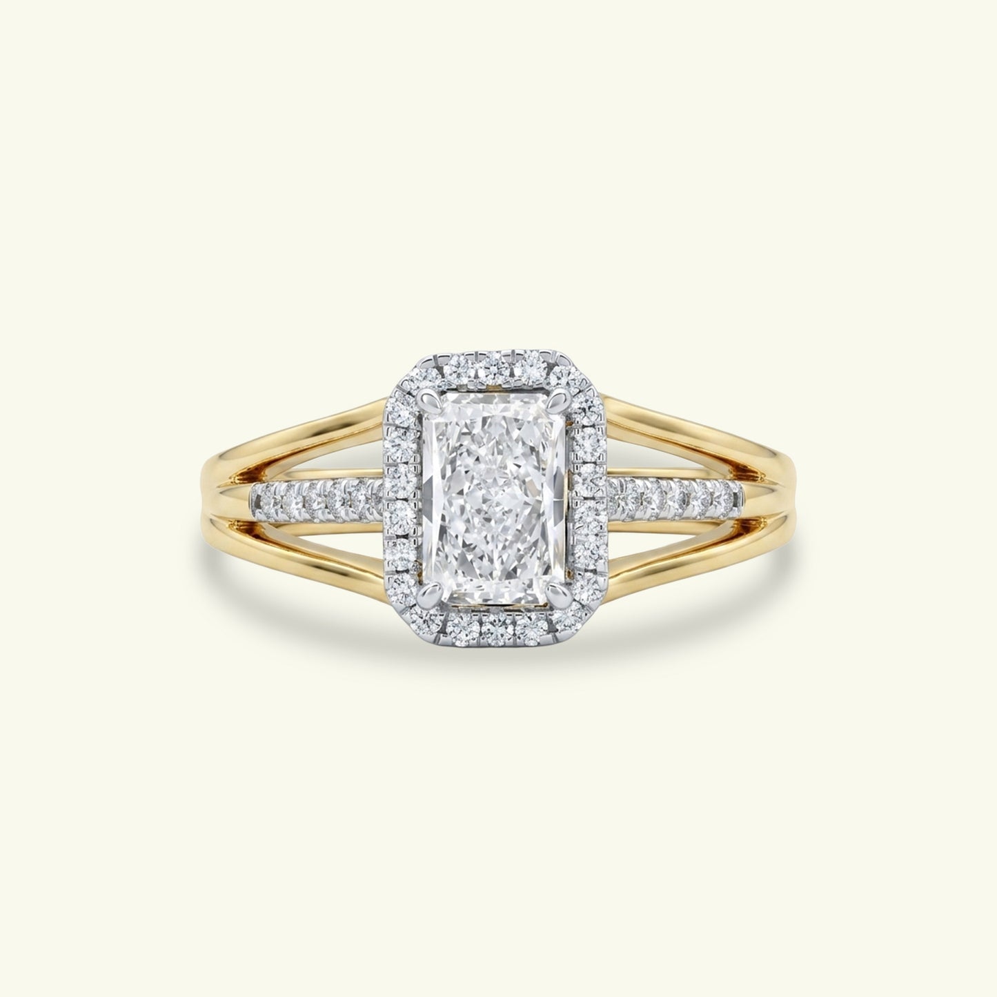 Calira Box Halo Diamond Ring