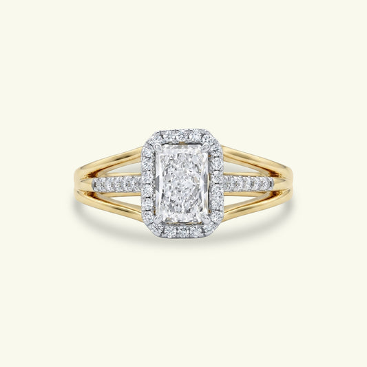 Calira Box Halo Diamond Ring