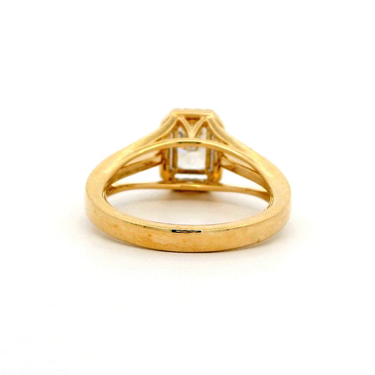 Calira Box Halo Diamond Ring