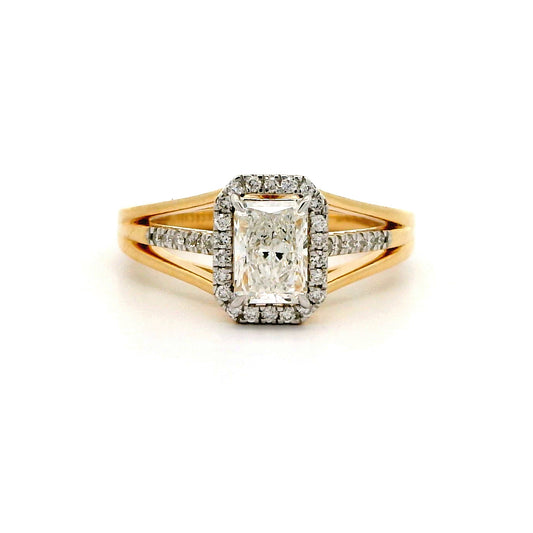 Calira Box Halo Diamond Ring