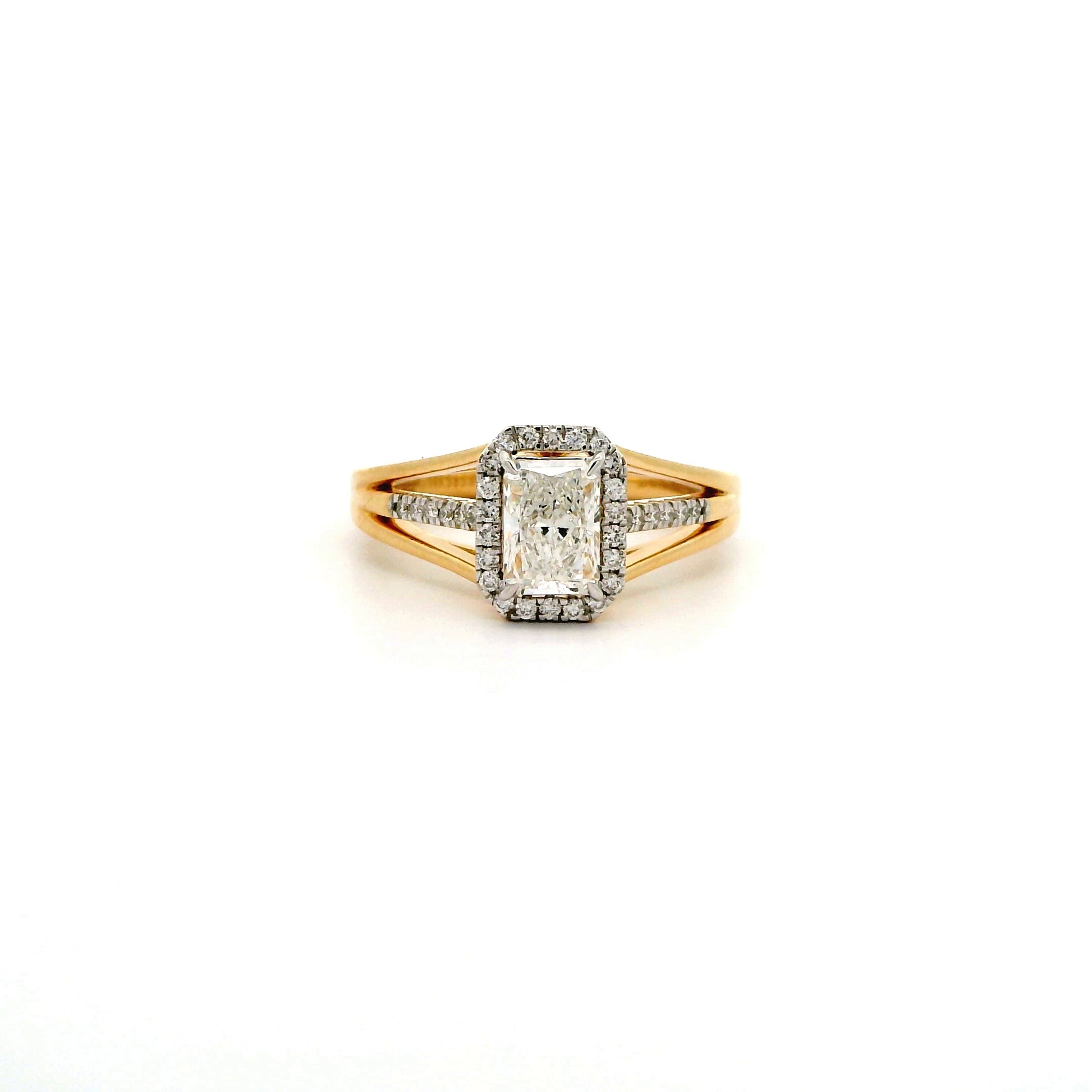 Calira Box Halo Diamond Ring