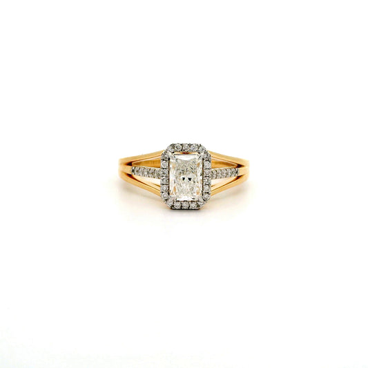 Calira Box Halo Diamond Ring