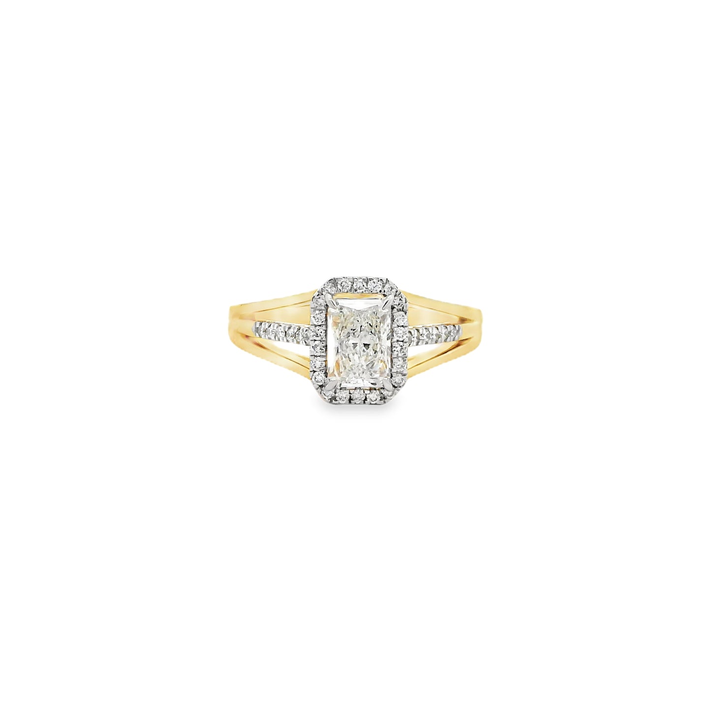 Calira Box Halo Diamond Ring