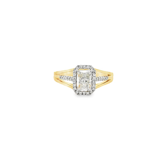Calira Box Halo Diamond Ring