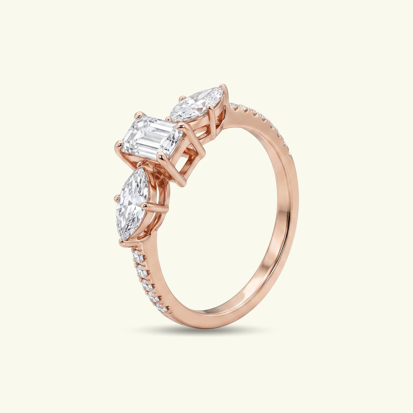 Liora Three Stone Diamond Ring