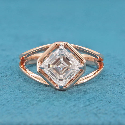 Delyra Box Solitaire Diamond Ring
