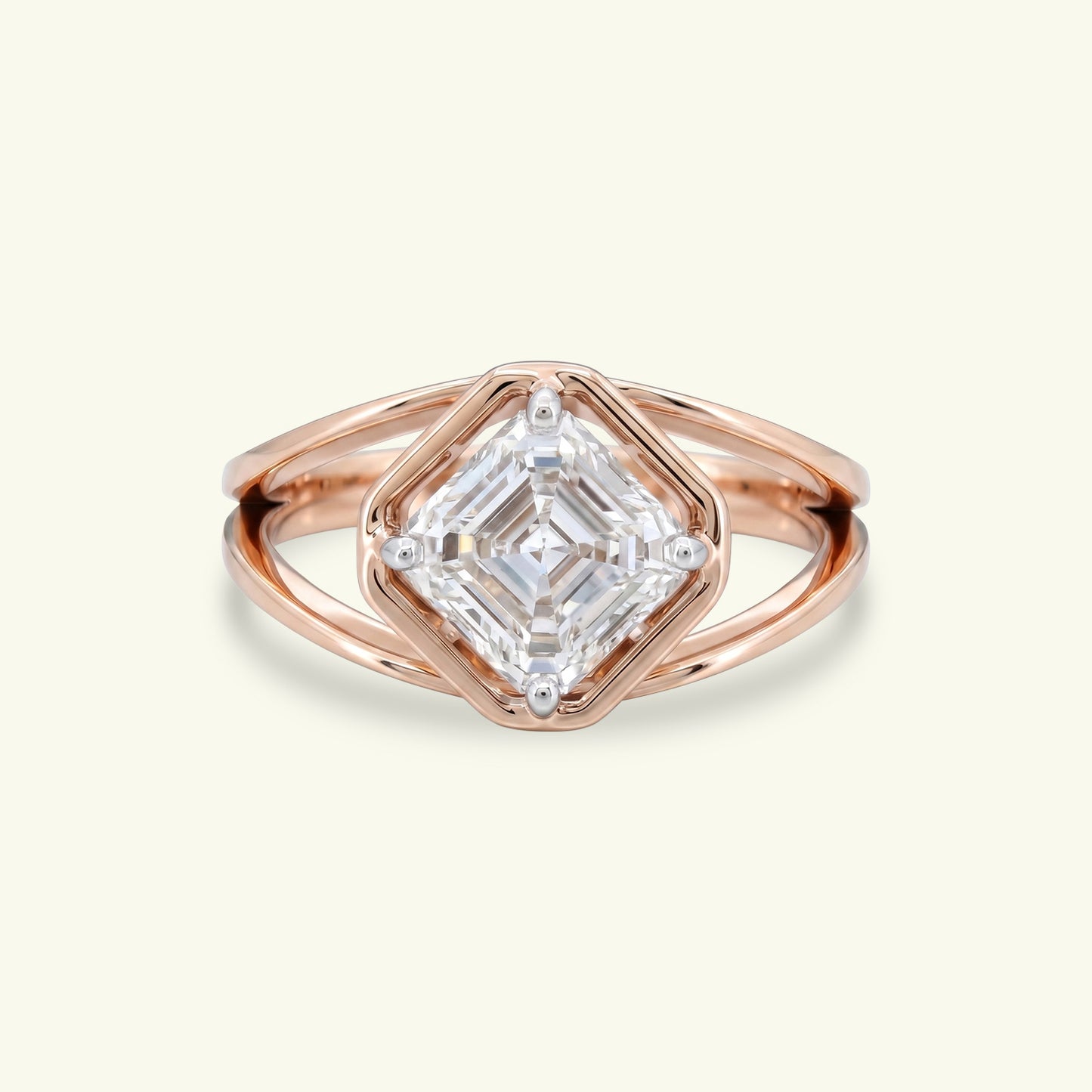 Delyra Box Solitaire Diamond Ring