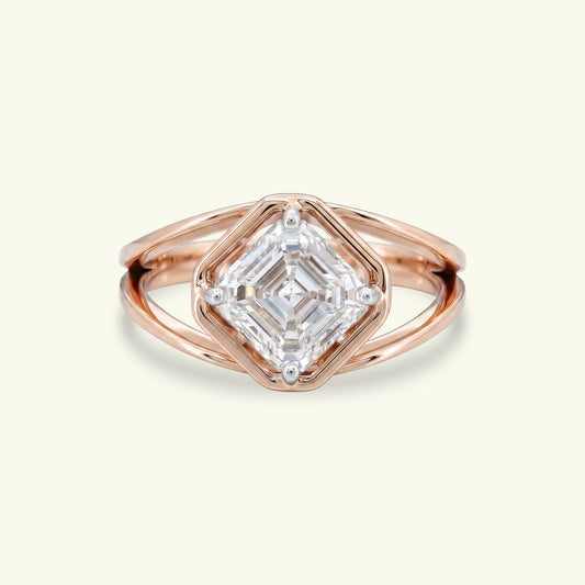 Delyra Box Solitaire Diamond Ring
