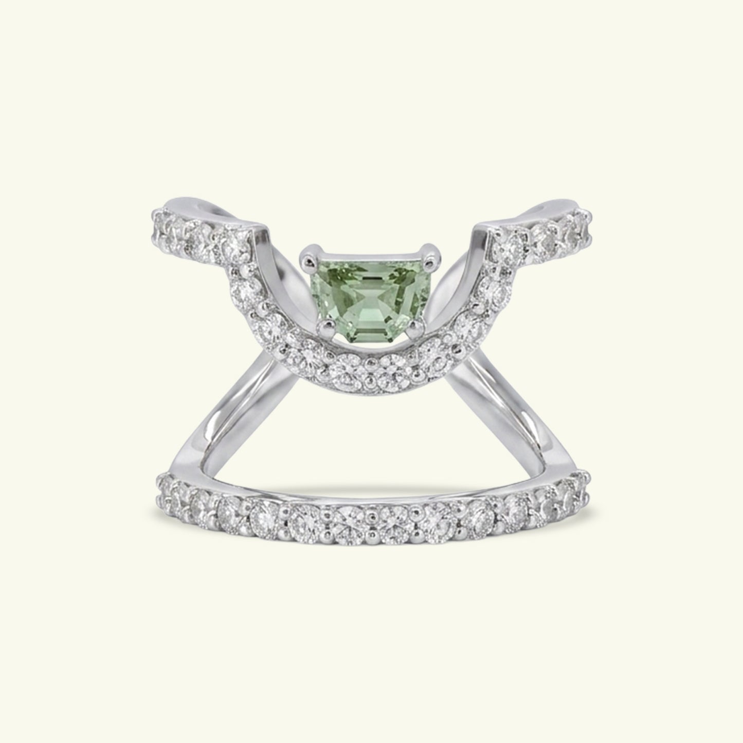 Lyren Crest Diamond Ring