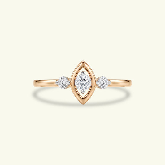 Reva Three Stone Diamond Ring
