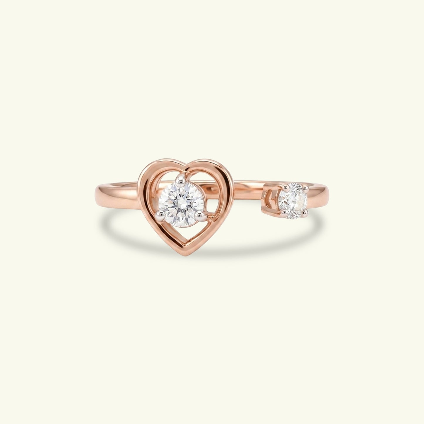 Lira Two Stone Diamond Ring