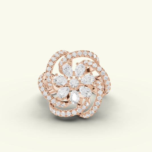 Elvyna Floral Diamond Ring