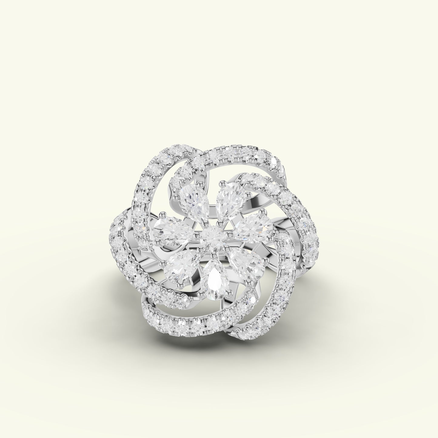 Elvyna Floral Diamond Ring