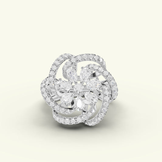 Elvyna Floral Diamond Ring