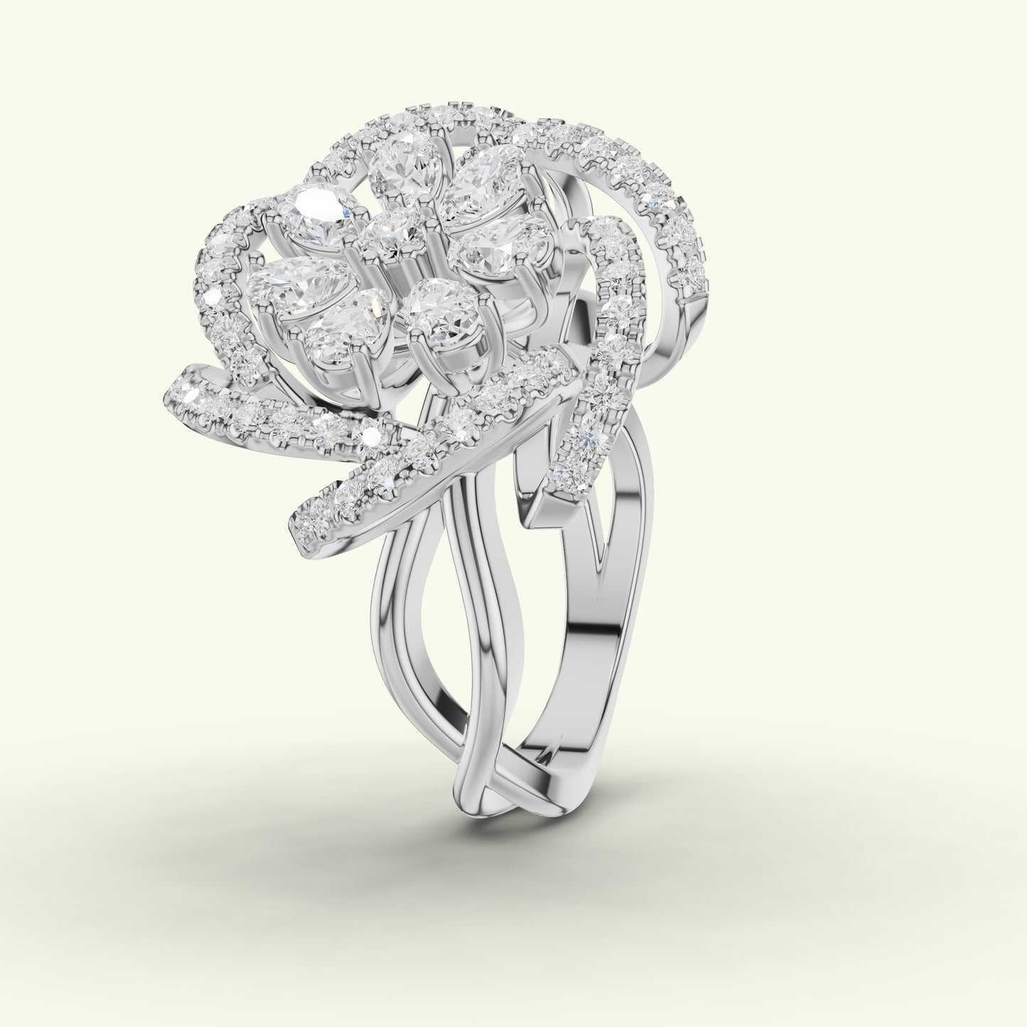 Elvyna Floral Diamond Ring