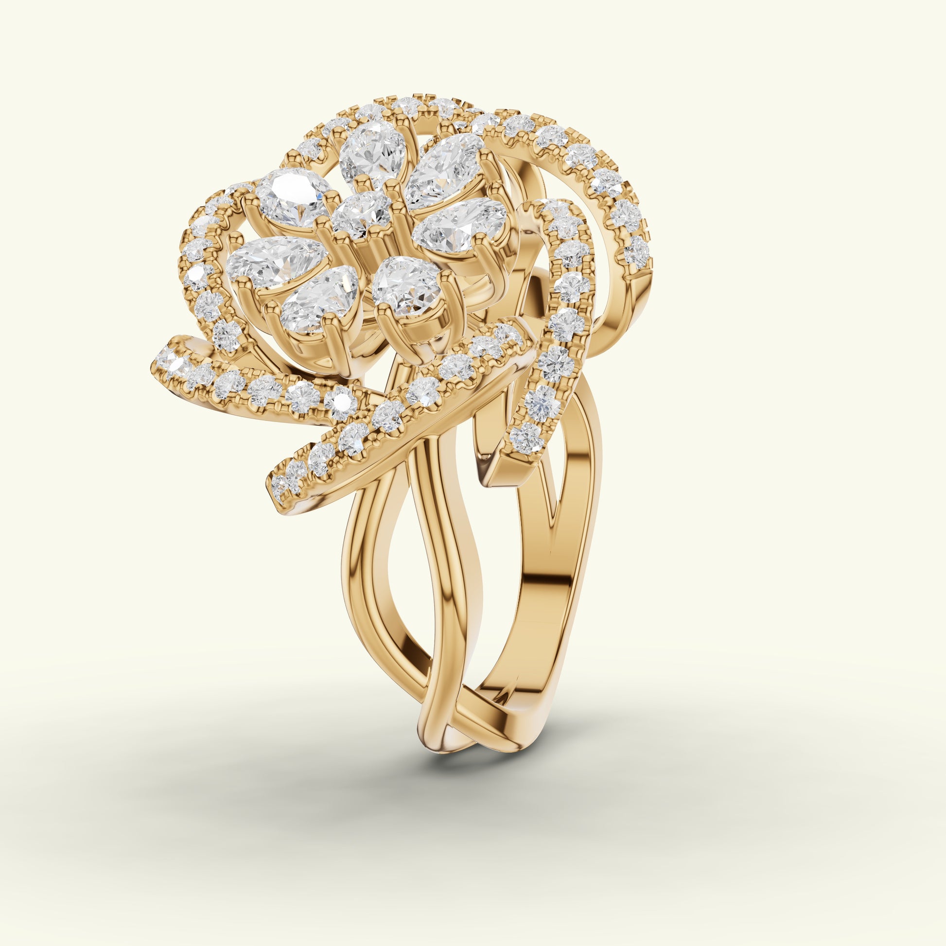 Elvyna Floral Diamond Ring