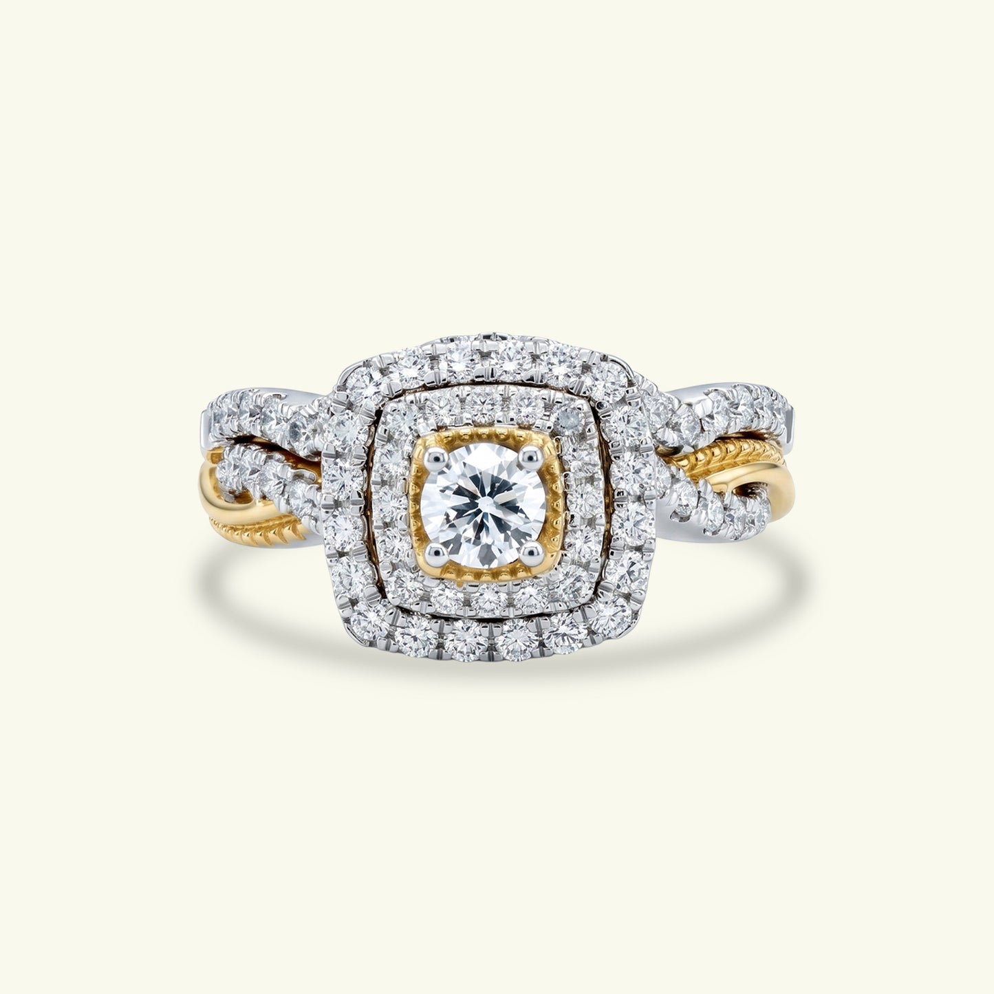 Naraya Box Halo Diamond Ring