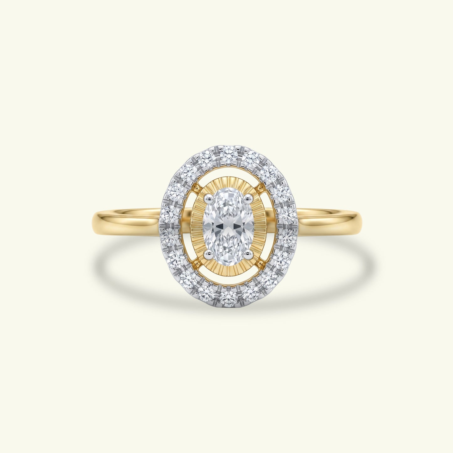 Sari Halo Diamond Ring