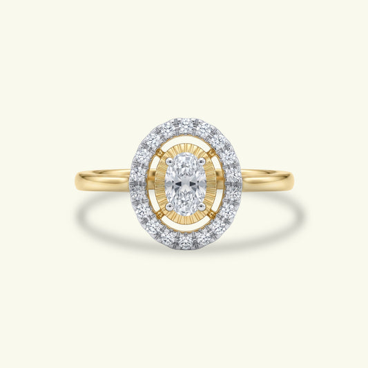 Sari Halo Diamond Ring
