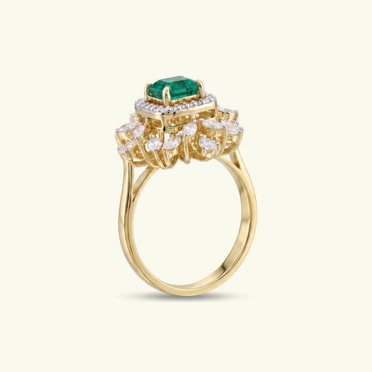 Tanvika Halo Diamond Ring
