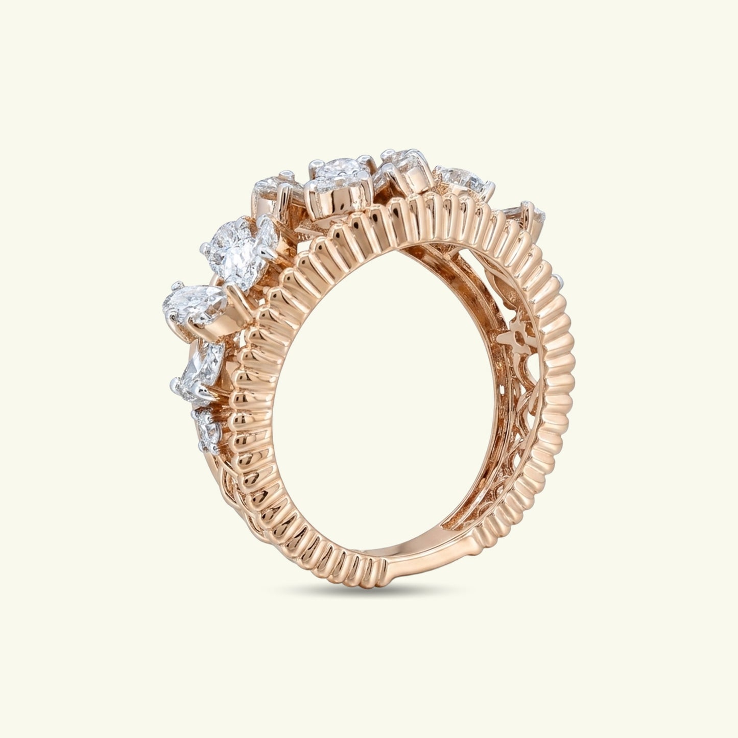 Virellia Floral Diamond Eternity Ring