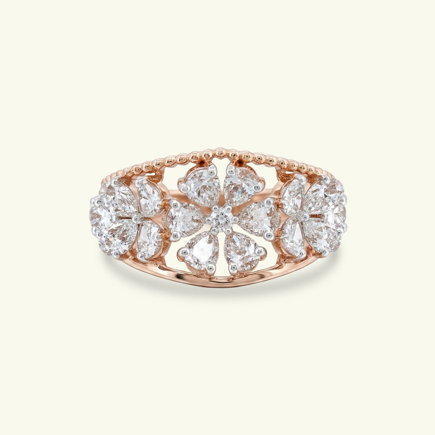 Virellia Floral Diamond Eternity Ring