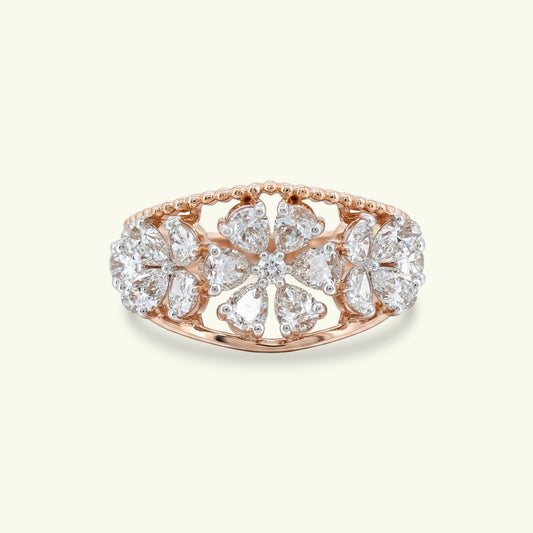 Virellia Floral Diamond Eternity Ring