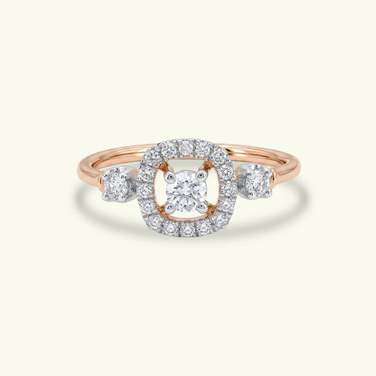 Noel Halo Diamond Ring