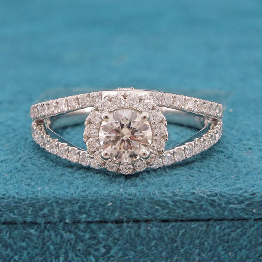 Eliane Halo Diamond Ring